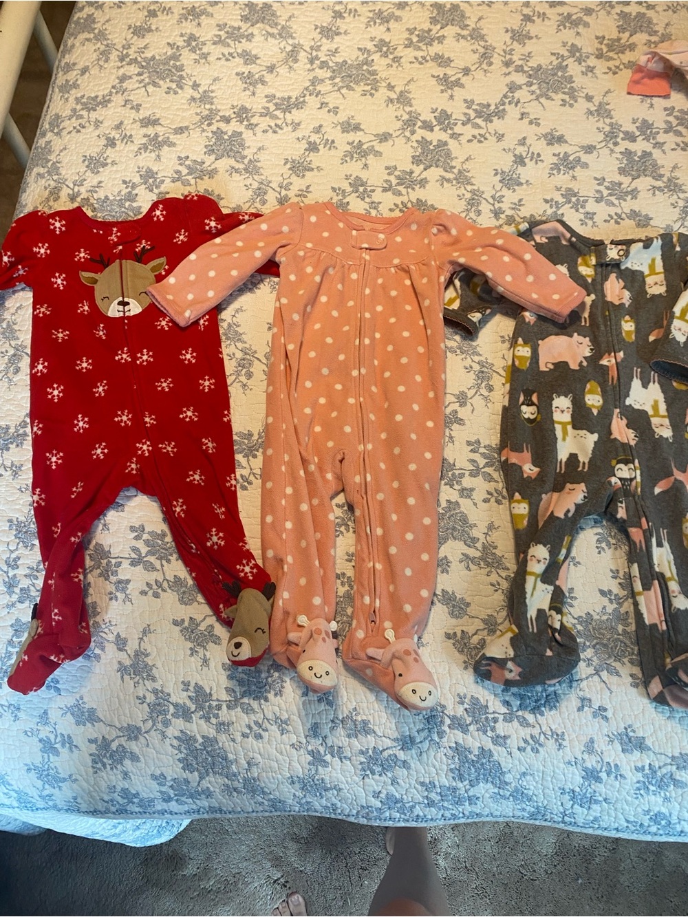 Baby Girl Pajama Bundle Size 6-9 Months Carter’s, Gerber - Picture 9 of 11